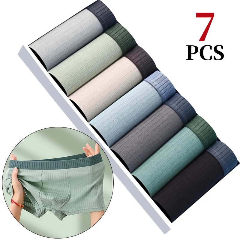 Boxer Brief Pack Cotton - 7Pcs/Lot Men's Cotton Underwear Boxer Shorts