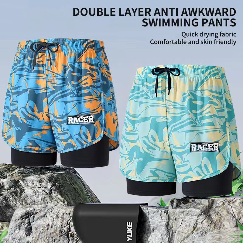 Swimming Trunks Adult Double L - đánh giá và giá Trunk Breathable Men