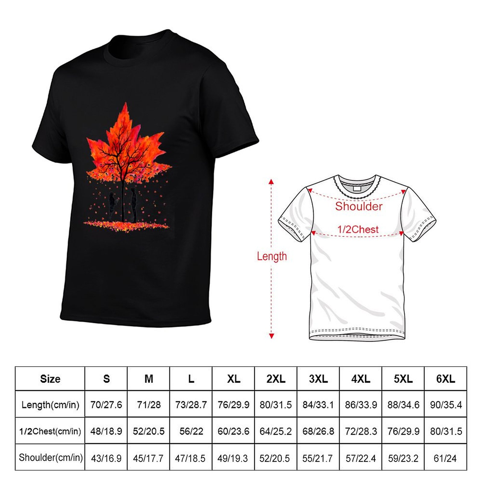 Love under the Maple Tree T-Sh - đánh giá và giá Undershirt Crew Neck